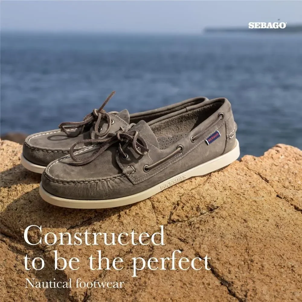 SEBAGO PORTLAND CRAZY H BOAT SHOES -DARK GRAY - 11.5 REGULAR